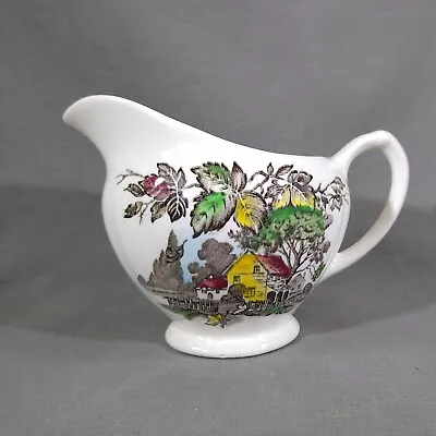 Vintage J & G Meakin Welcome Home Creamer - Cottage Farm Autumn Theme • $17.99