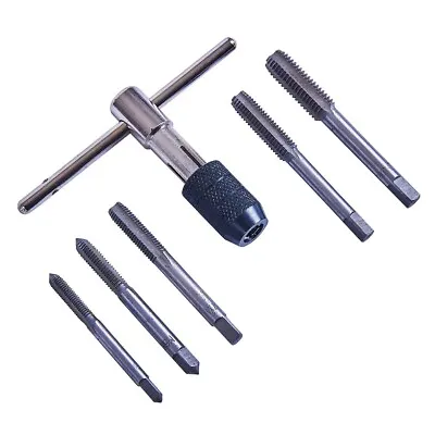£6.29 • Buy 6 Piece Tap Wrench & Chuck Set Tool T-handle Metric M3 M4 M5 M6 M8 And Die Uk