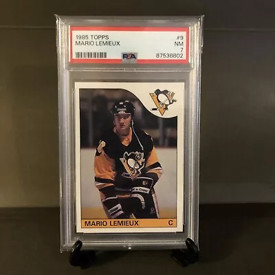 🔥 1985 Topps Mario Lemieux #9 RC Pittsburgh Penguins HOF PSA 7 “Fresh Slab” 🔥 • $265