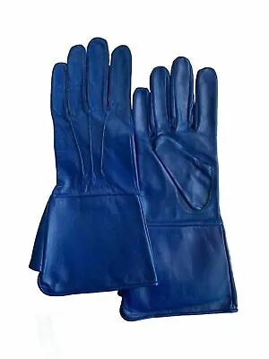 Men Leather Gauntlets Medieval Renaissance Larp Long Cuff Gloves • $30