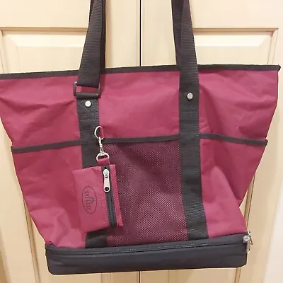 Deluxe Travel Tote Everest Shopping Bag Snack Bag Burgundy • $18