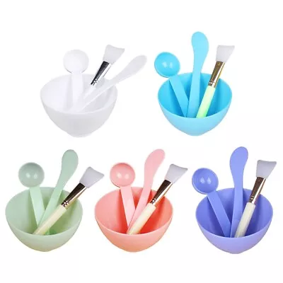 4PCS Face Mixing Bowl DIY Mixing Tool With Bowl Brushes Spatula • £6.36