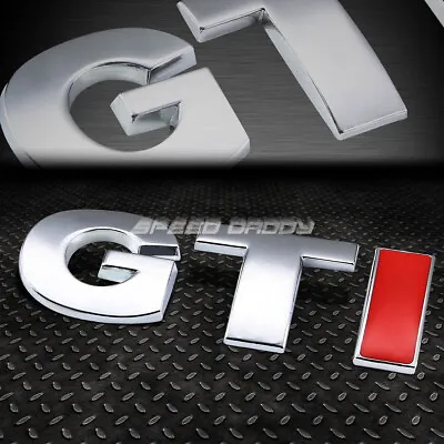$5.99 • Buy For Vw Gti Golf/jetta Metal Bumper Trunk Grill Emblem Decal Badge Chrome Red