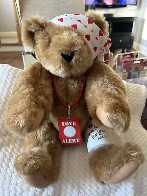 Vermont Teddy Bear Handmade 15  Jointed Love Alert Fallen For You Cast Get Well • $19.99