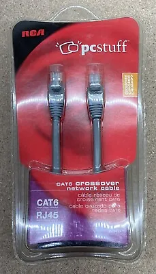RCA 25-Feet Cat6 Crossover Network Cable. Grey RJ-45 Connectors (PC3825) • $13