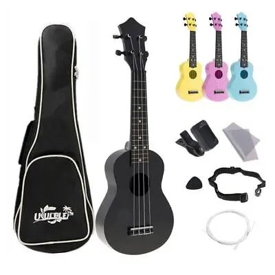 $35.99 • Buy 21 Inch Soprano Ukulele 4 String Acoustic Hawaii Guitar Kids Music Beginner Gift