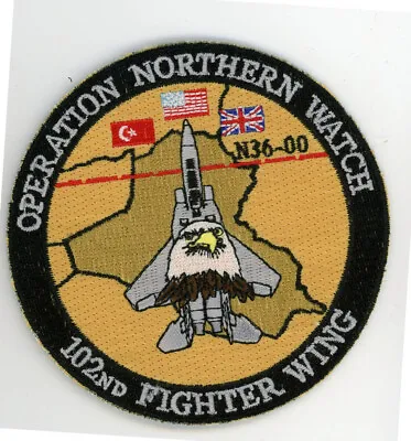 PATCH USAF F-15 102nd FIGHTER WING OPERATION NORTHERN WATCH IRON ON   PARCHE • $8