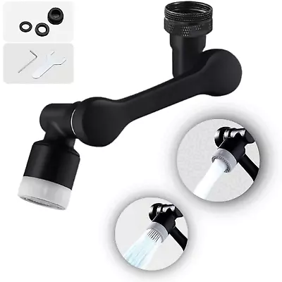 1080° Swivel Extension Faucet Aerator Rotate Robotic Arm Tap Extender Universal • £14.90