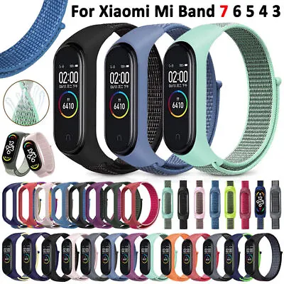Nylon Loop Watch Band For Xiaomi Mi Band 7 6 5 4 3 Wristband Strap Replacement • $4.92