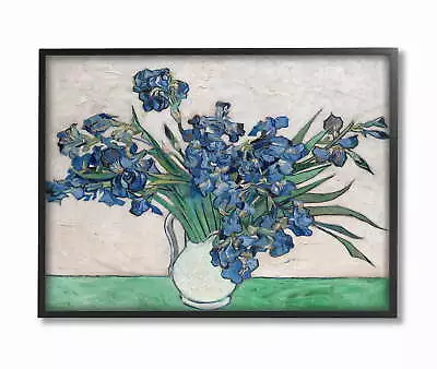 Industries Flower Pot Blue Green Van Gogh Classical Painting Framed Wall Art • $27.18