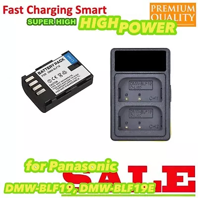 Battery / Charger For Panasonic DMW-BLF19 DMW-BTC10 Lumix DMC-GH4 DMC-GH5 • $34.66