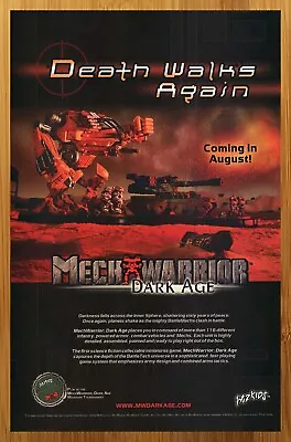 2002 Mech Warrior Dark Age Miniatures Game Vintage Print Ad/Poster Promo Art 00s • $14.99