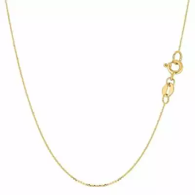 14k Solid Yellow White Or Rose Gold .7mm Diamond Cut Dainty Cable Necklace Chain • $35.63