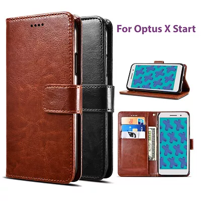 Optus X Start CaseWallet Card Hold Folio PU Leathe Case Cover For Optus X Start • $11.99