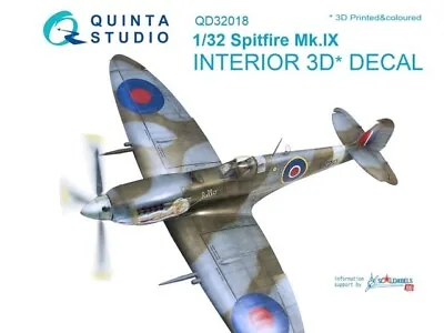 1/32 Quinta Studios 3d Interior Decals #32018 Spitfire Mk.IX For Tamiya Kit • $29.99