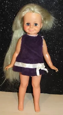 Vintage 1971 Ideal Velvet Doll Growing Hair - Crissy's Cousin In Original Dress • $17.99