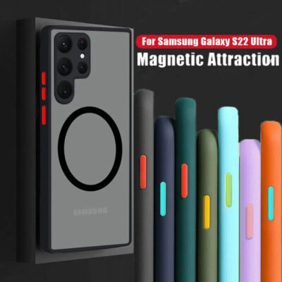 £5.51 • Buy Magnetic ShockProof Case-Magsafe For Samsung Galaxy S23 S22 Ultra S21 FE Cover