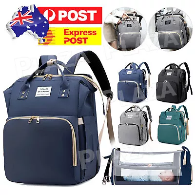 Multifunctional Baby Diaper Backpack Folding Large Mummy Nappy Changing Bag • $23.95