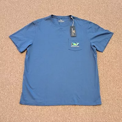 VINEYARD VINES T-Shirt Mens Large Bahamian Flag Whale Fill Pocket Short Sleeve • $29.99