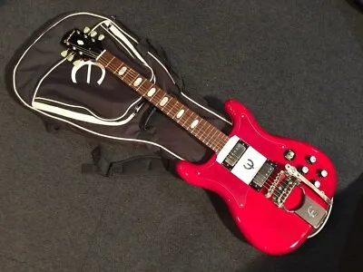 Used 2012 Epiphone Wilshire 50th Anniv Crestwood Custom RED Tremolo 3.0kg W/GB • $997.87