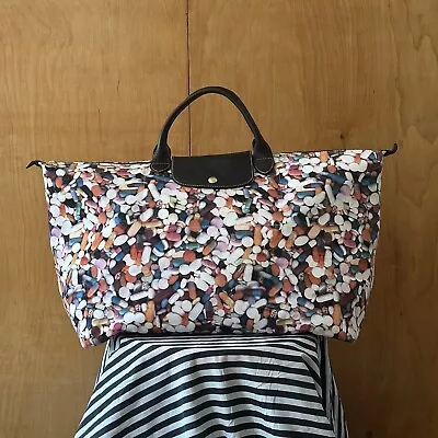 Jeremy Scott X Longchamp Le Pilage Pills Print Bag *rare* • $1000