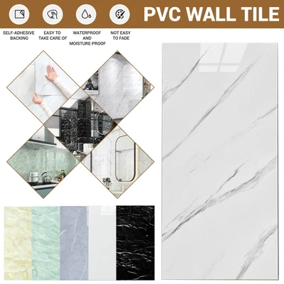 £7.99 • Buy Marble Tiles Sticker Self-Adhesive Stick On Kitchen Bathroom Home Wall Decor UK