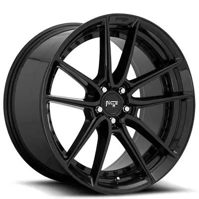 (4) 19  Staggered Niche Wheels M223 DFS Gloss Black Rims(B45) • $1344