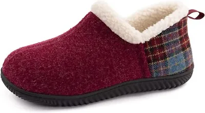 £7.99 • Buy Women's Faux Fur Sherpa Fleece Bootie Slippers Cosy Memory Foam House Shoes Size