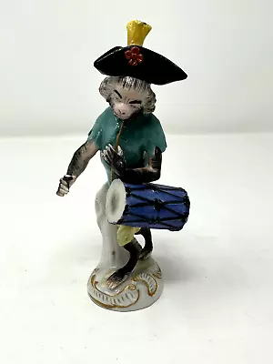Antique Meissen Monkey Band Figurine - Drum Player • $175