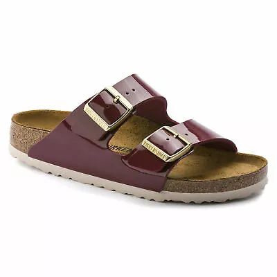 Birkenstock Birko Flor ARIZONA Patent Bordeaux BNIB 1013067 1013068 • $154.95