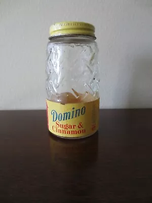 Vintage Domino Sugar & Cinnamon Glass Shaker / Vintage Food Advertising Bottle • $36