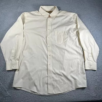 Roundtree & York Gold Label Dress Shirt Men's 17 Long Sleeve Button Up Shirt • $14.36