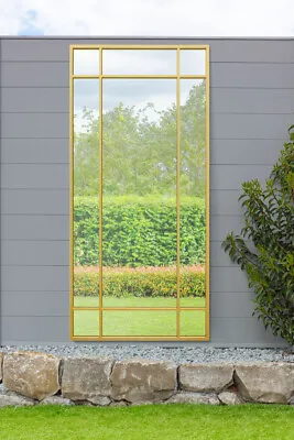 £236.89 • Buy The Genestra New Extra Large Gold Contemporary Garden Mirror - 71 X33  180x85cm