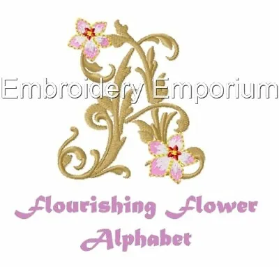 £7.95 • Buy Flourishing Flower Alphabet Collection - Machine Embroidery Designs On Cd Or Usb
