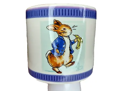 2001 Wedgewood Peter Rabbit Oval 3  Ceramic Coin Piggy Bank With Plug- Vintage • $6.99