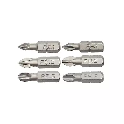 Phillips PH / Pozidriv PZ Pozi Screwdriver Drive Bits 1/4  Hex No. 1/2/3 Sizes • £2.95