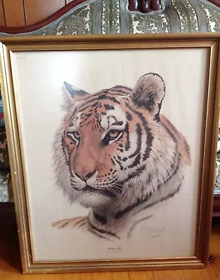 VtG Guy Coheleach Frame House Gallery Signed Siberian Tiger 23  X 27  Framed Art • $239.96