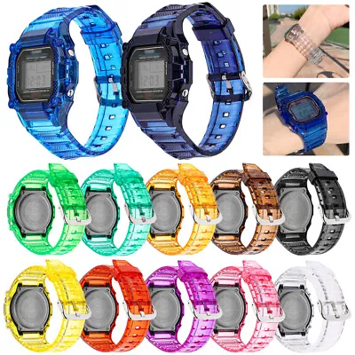 For Casio G-Shock Transparent Watch Band Strap+Case In Series Of DW GW GWX GLX G • $15.19