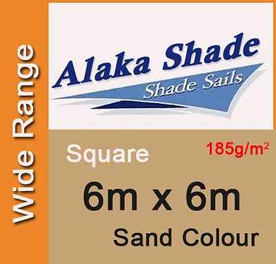 $153 • Buy New Heavy Duty Shade Sail Sand Square 6m X 6m, 6x6m, 6x6, 6 By 6m, 6 X 6m, 6mx6m