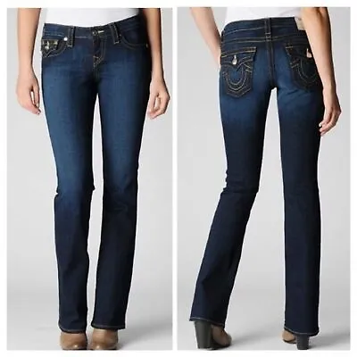 True Religion Womens Becky Bootcut Jeans Size 27x30 Hemmed 99% Cotton #15 • $29