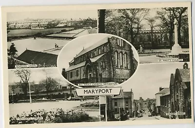 Maryport Cumberland Vintage Real Photo Multi View Postcard C17 • £3.95