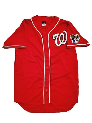 $44.95 • Buy Washington Nationals Alleson MLB #42 RBI Red Stitched Jersey Mens Sz L