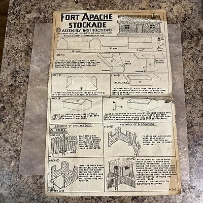 Marx Rin Tin Tin Fort Apache Series 500 No. 3627  Instructions P-745 1956 • $44.99