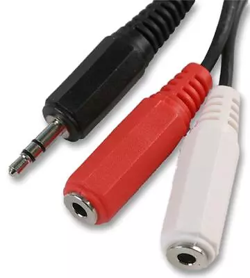 £1.99 • Buy 3.5mm Stereo To 2 X 3.5mm Mono Twin Female Jack Cable Y Splitter Combiner Lead