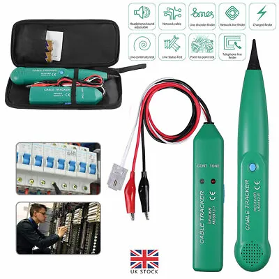 £17.75 • Buy MS6812 Cable Finder Tone Generator Probe Tracker Wire Network Tester Tracer Set