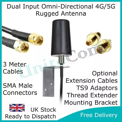 £81.35 • Buy 5G 4G LTE MiMo Outdoor Booster Antenna External SMA TS9 For Vodafone O2 Three EE