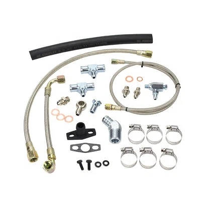 Turbo Oil Water Line Kit For Toyota Land Cruiser 1HZ HZJ 4.2L TD05H 16G 18G 20G • $206.13