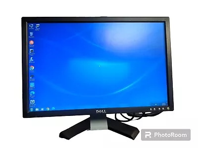 Dell 20 Inch LCD Monitor E207WFPc W/AC Cable 20  Black W/ Stand Works VGA & DVI • $38.67