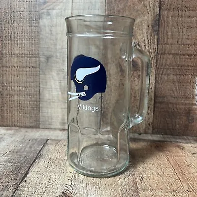 Vintage Fisher Minnesota Vikings Helmet Logo NFL Glass Stein Beer Mug • $15