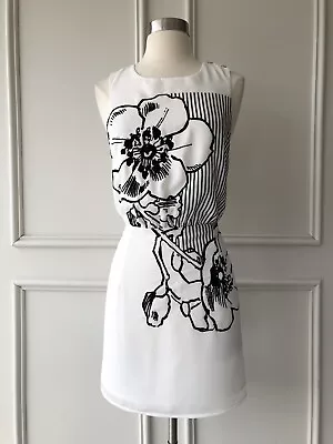 ALICE MCCALL : Roma Hotel Back Cut Out Flocked Mini Dress Size:14 -NEW- $329 • $103.96